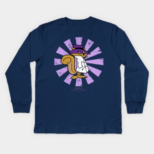 Secret Squirrel Retro Japanese Kids Long Sleeve T-Shirt